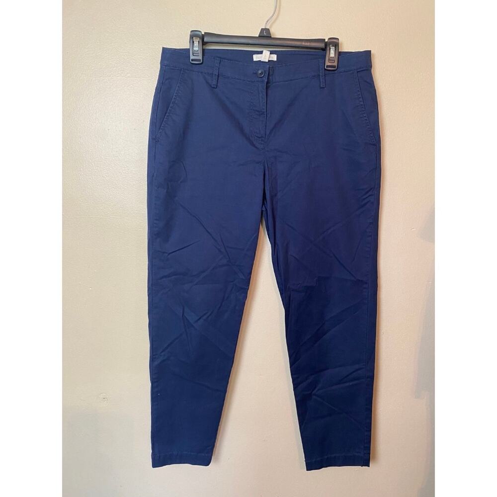 Eileen Fisher Womens Slim Leg Jeans Size medium Blue Mid Rise Organic Cotton